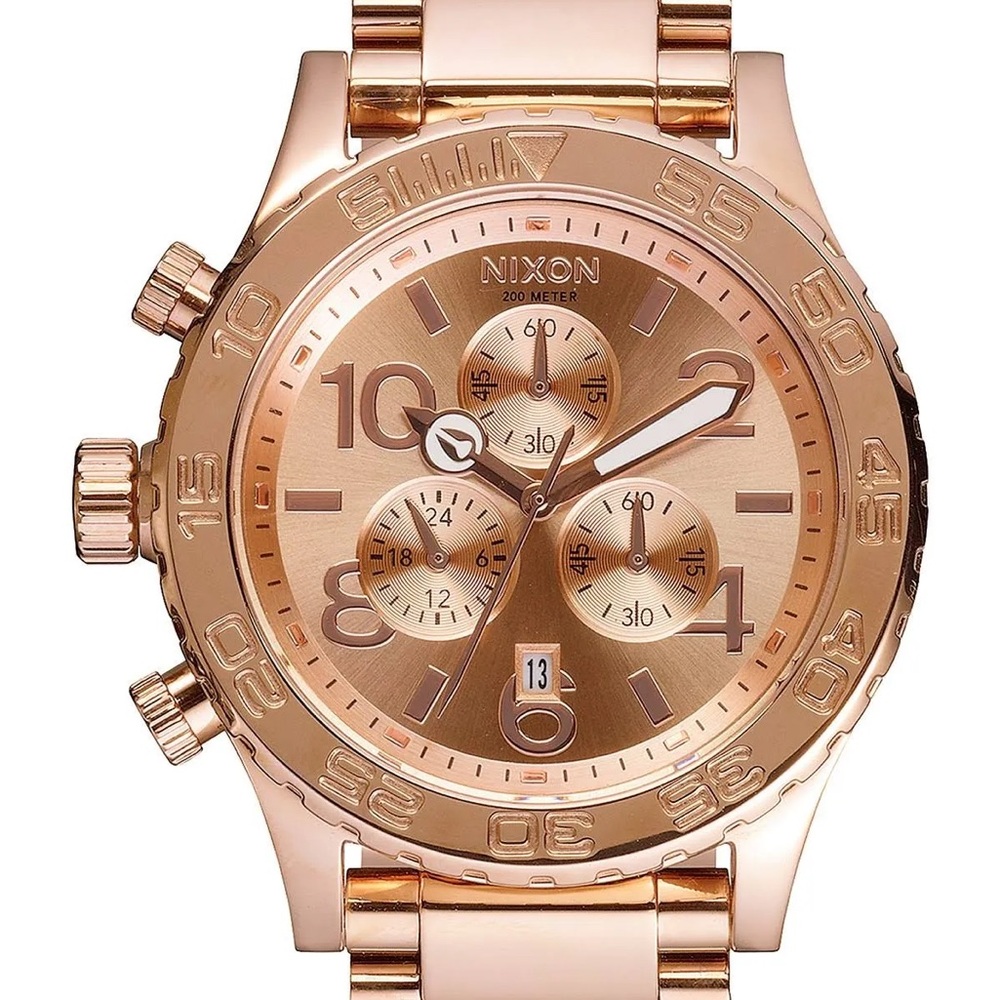 Nixon Rose Gold Multifunction Watch